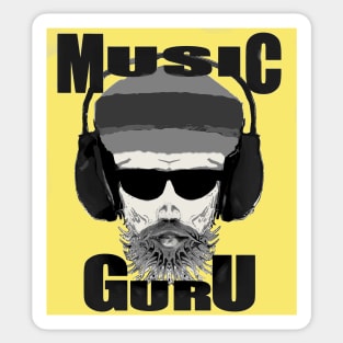 Music 80's Retro DJ Vynyl Guru Sticker